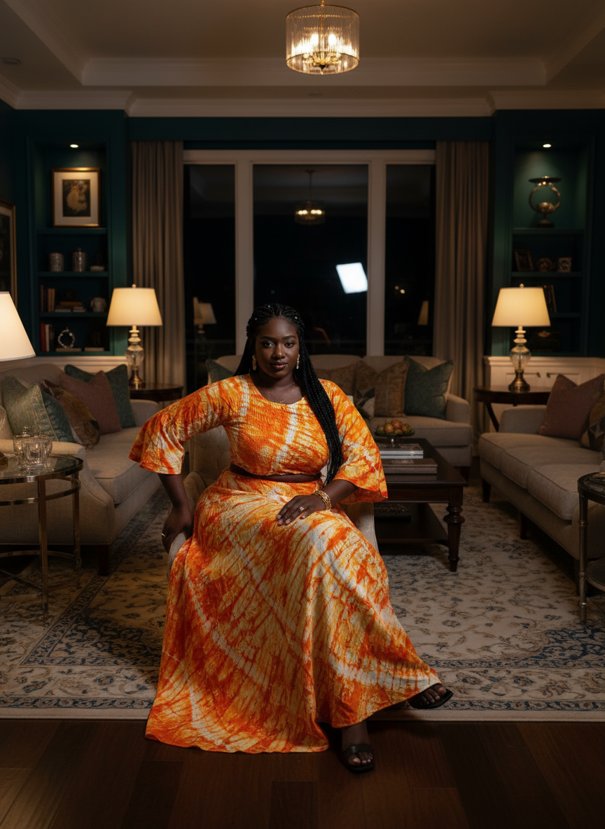 Ensemble jupe orange