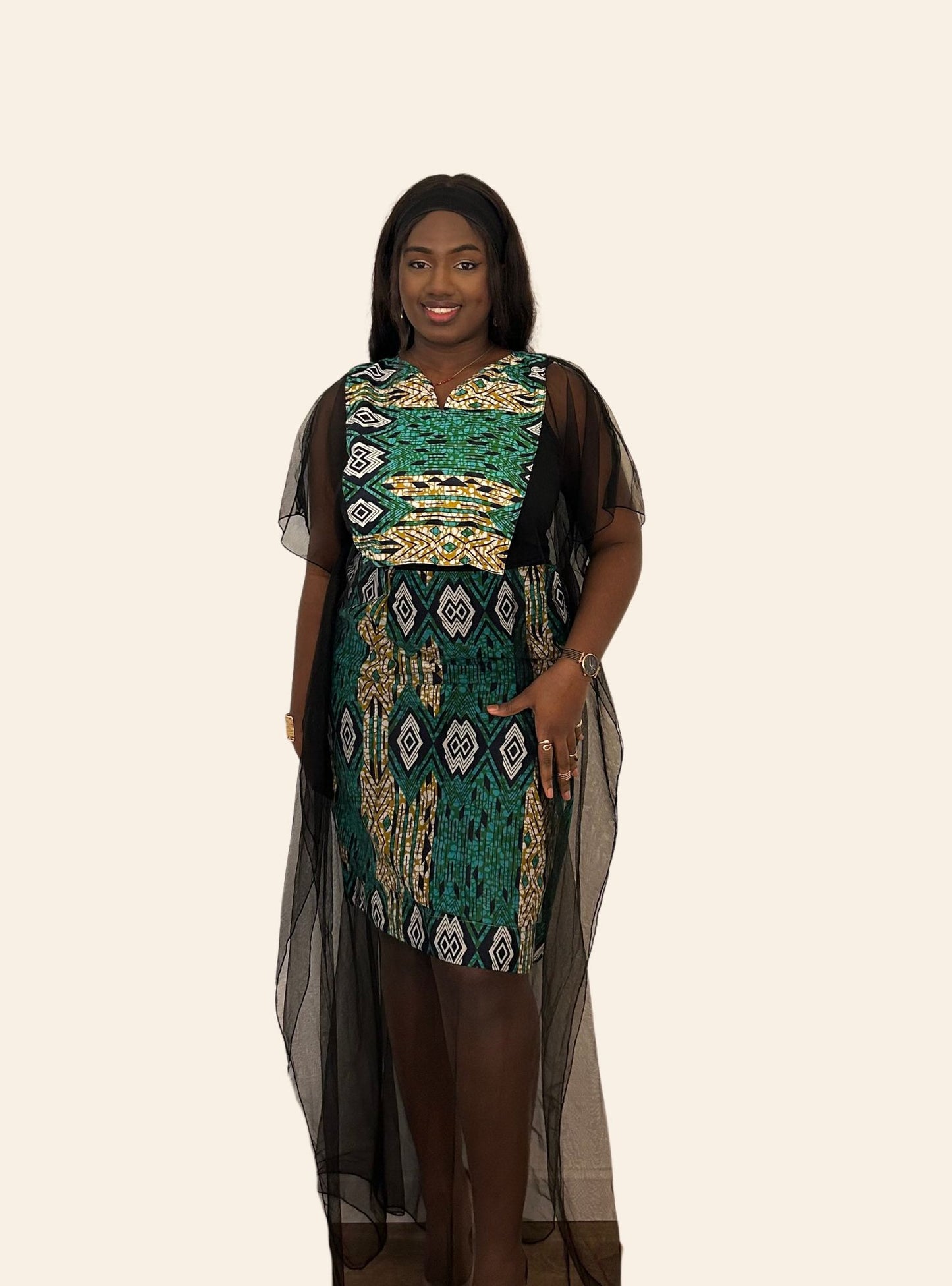 Ensemble Malika vert jaune