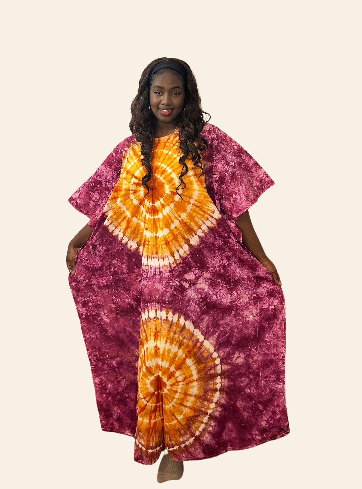 Robe Djeneba rose orange