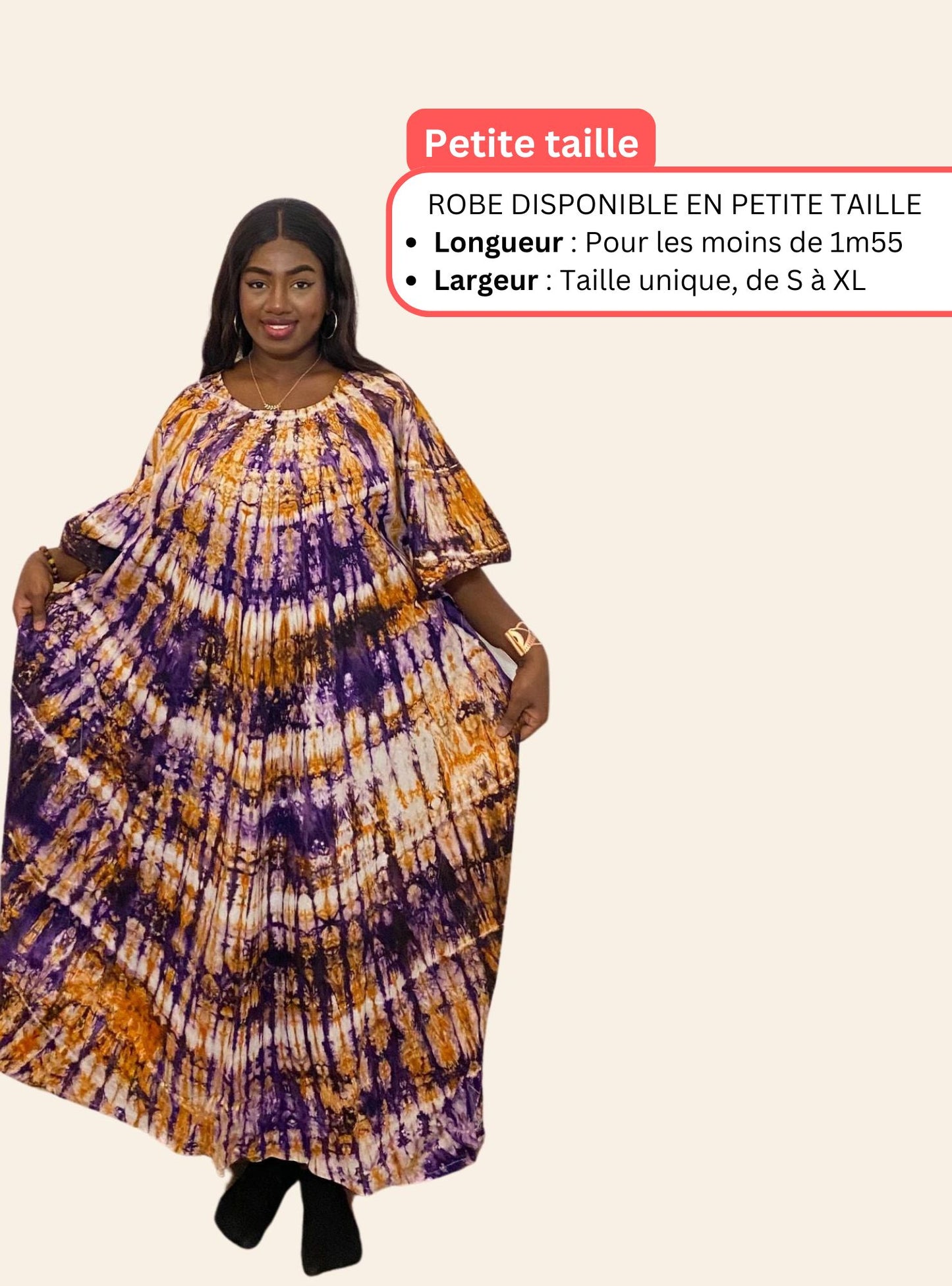 Robe Oumou violet orange