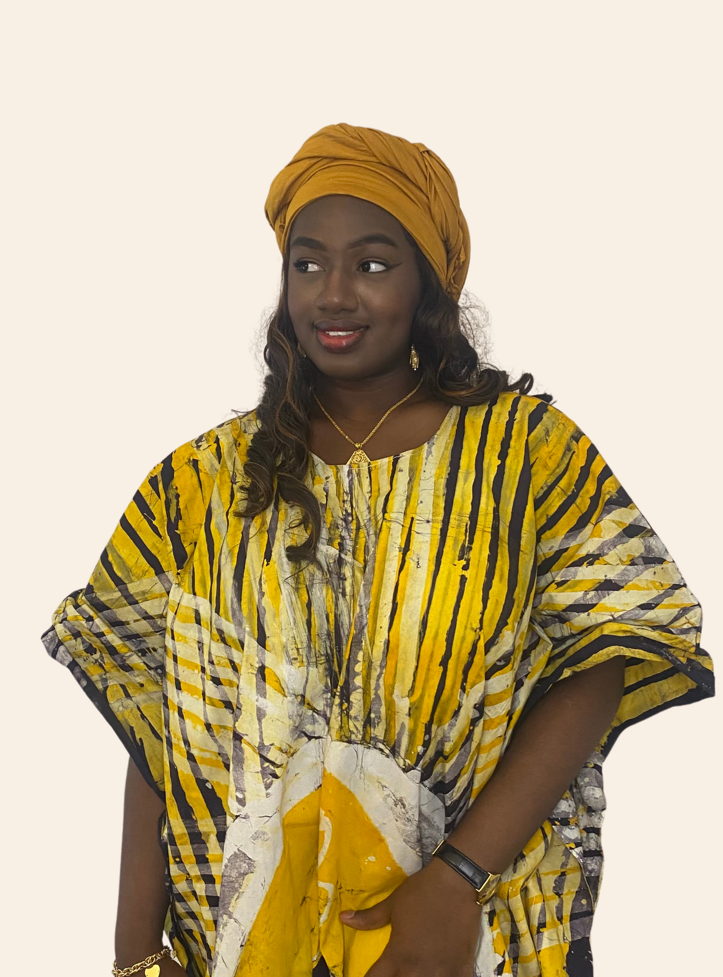 Foulard jaune moutarde