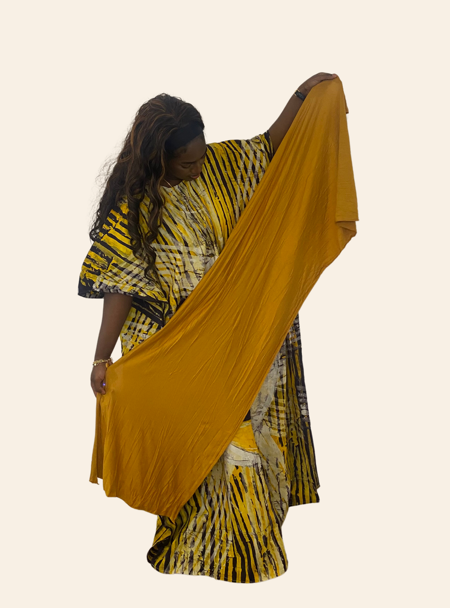 Foulard jaune moutarde