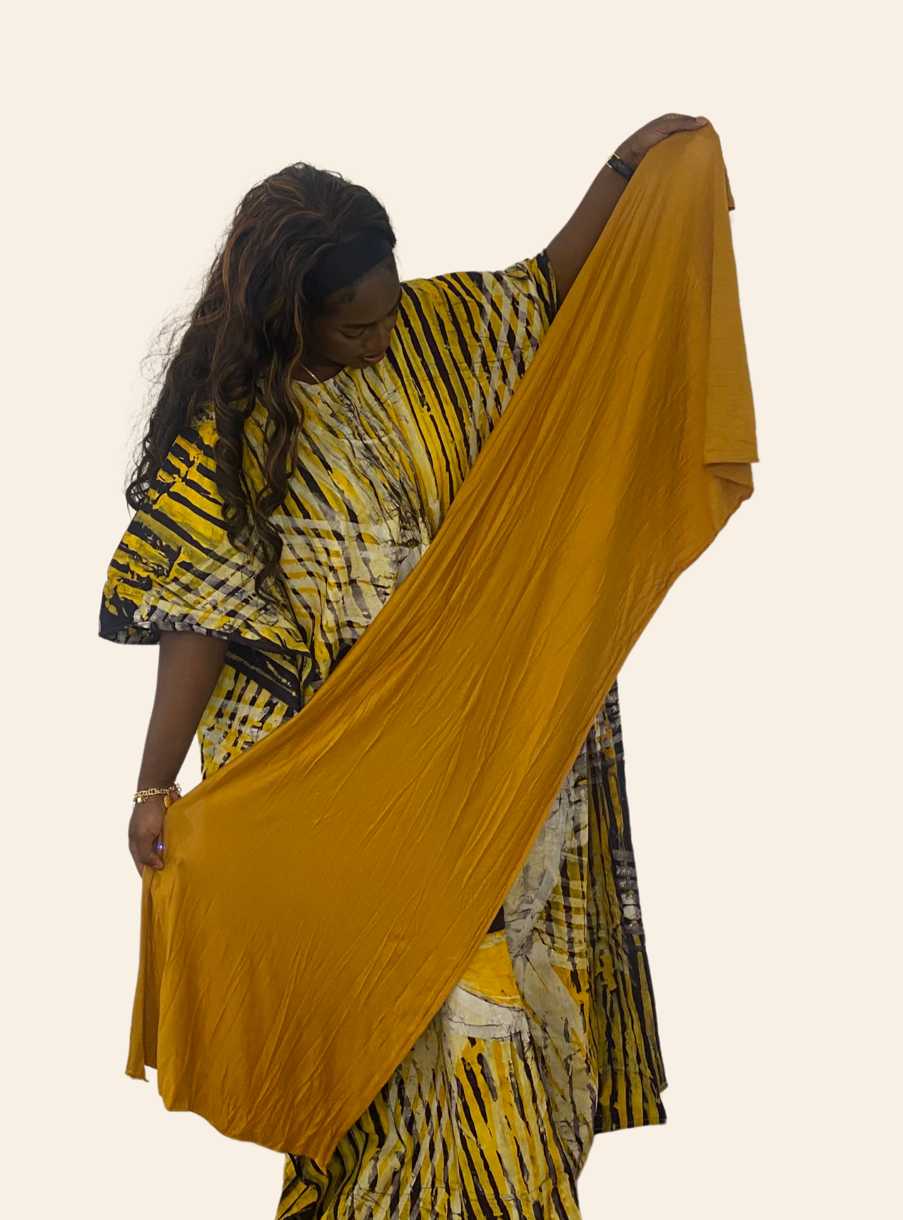 Foulard jaune moutarde