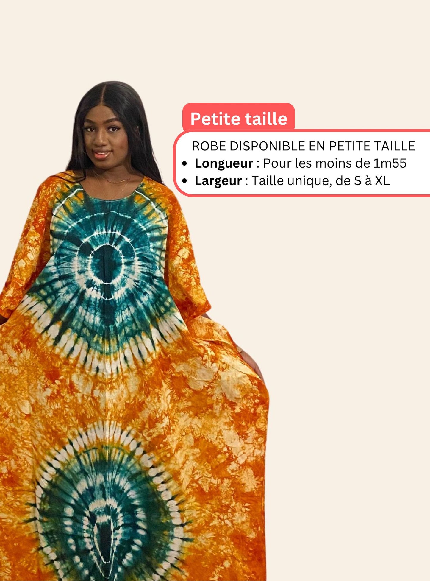 Robe Djeneba orange et vert