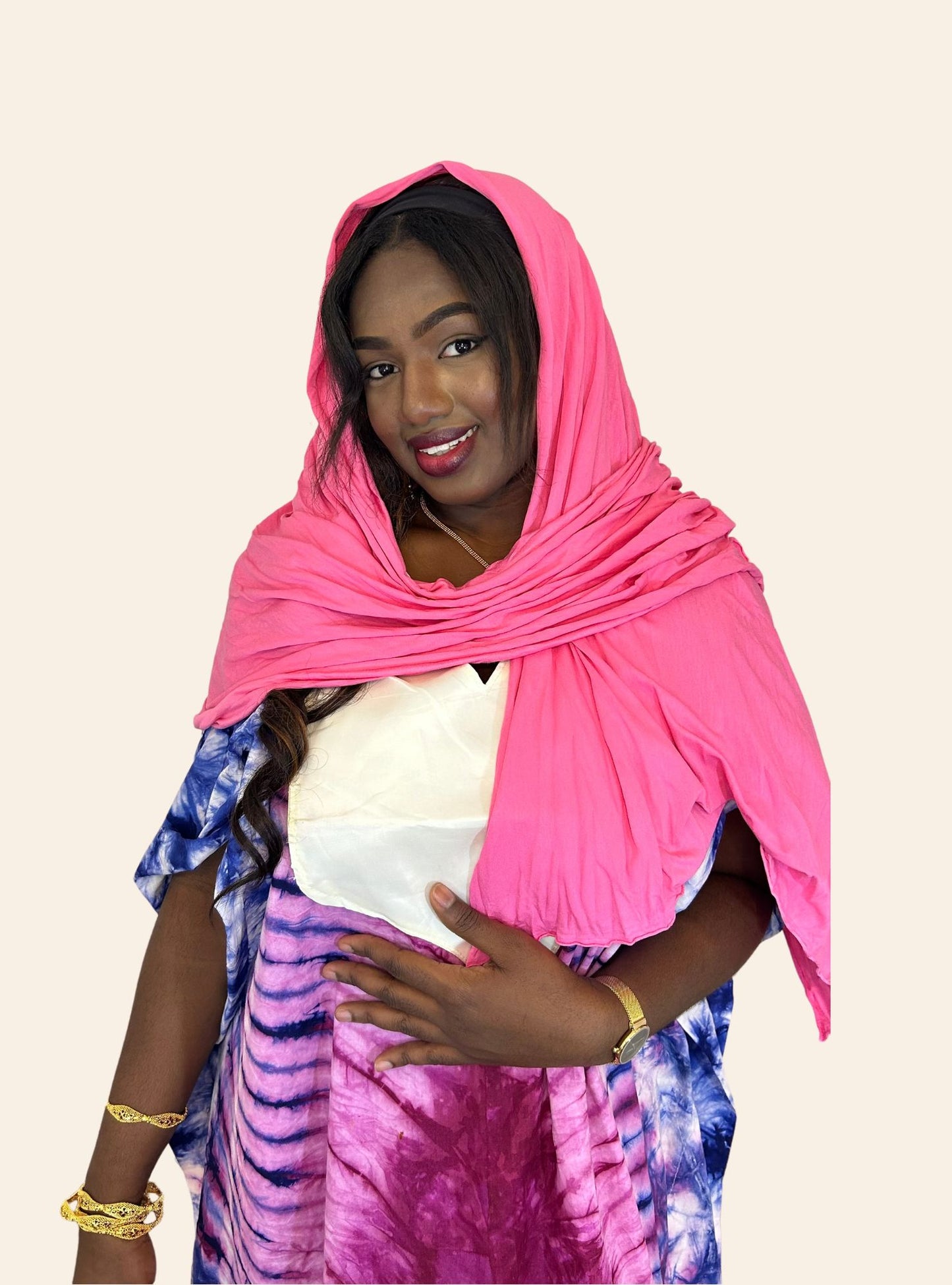 Foulard rose clair