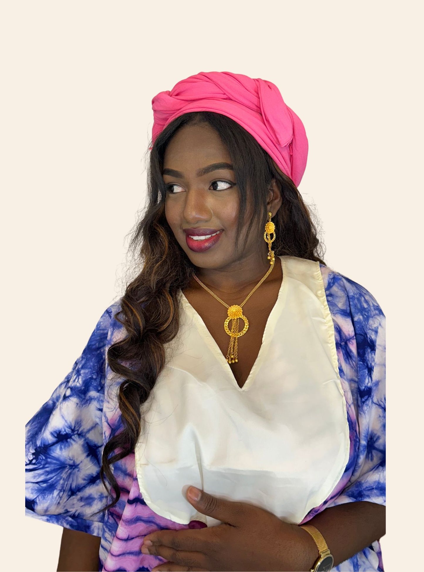 Foulard rose clair