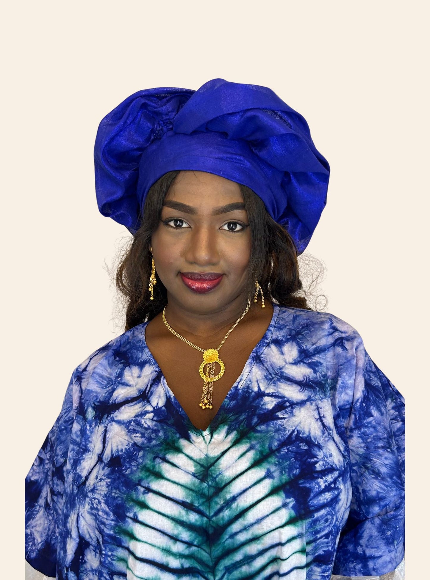 Foulard caviar bleu