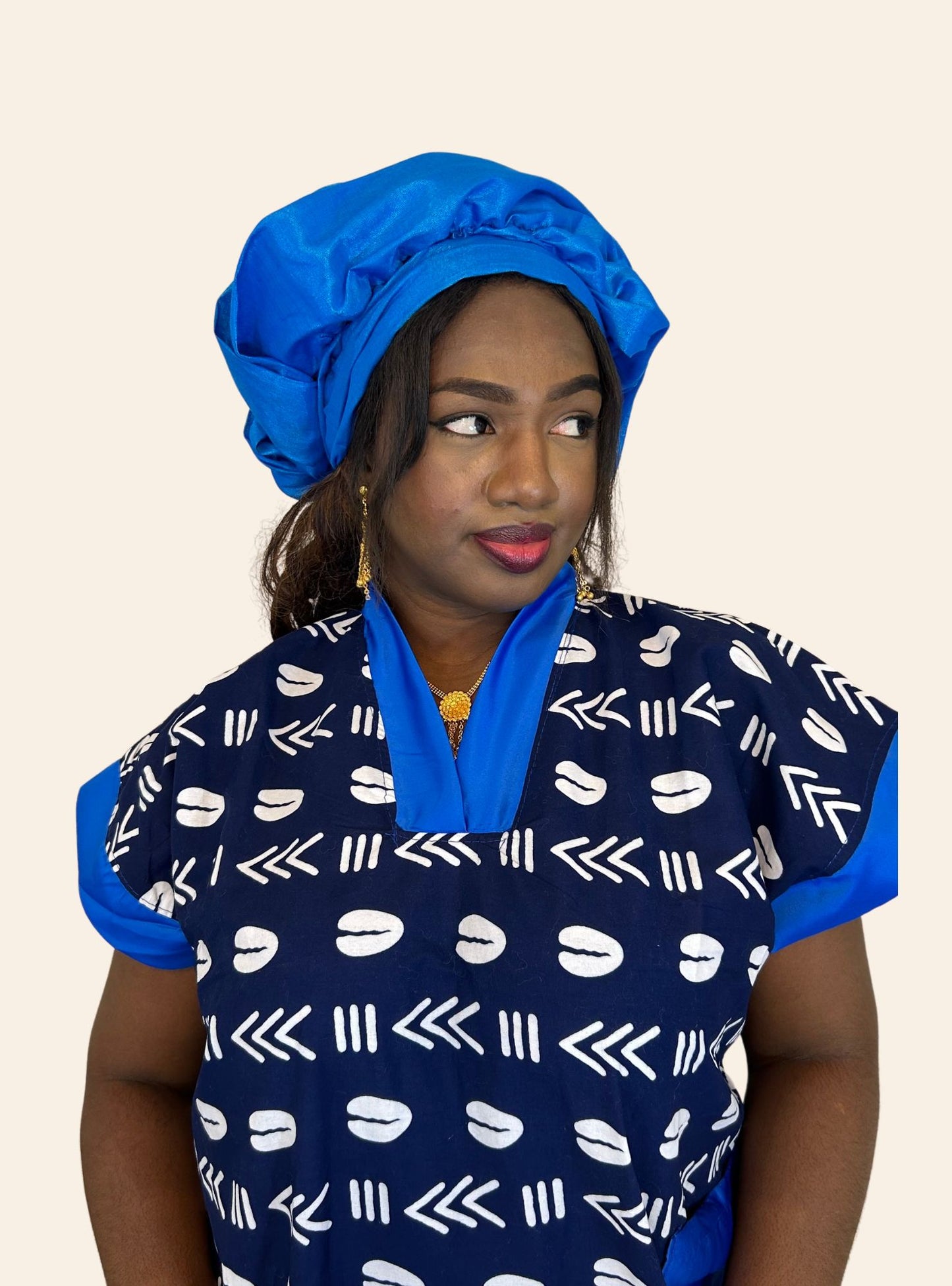 Foulard caviar bleu