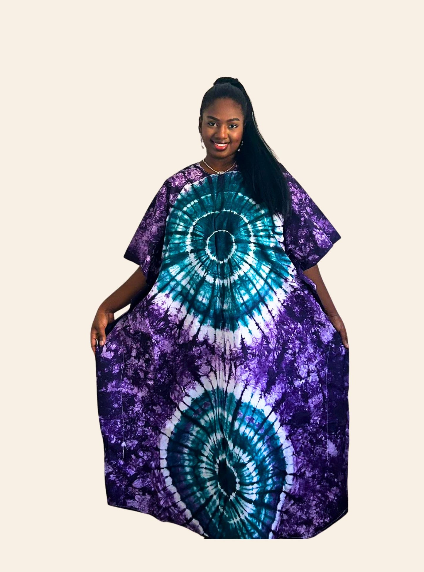 Robe Djeneba violet vert