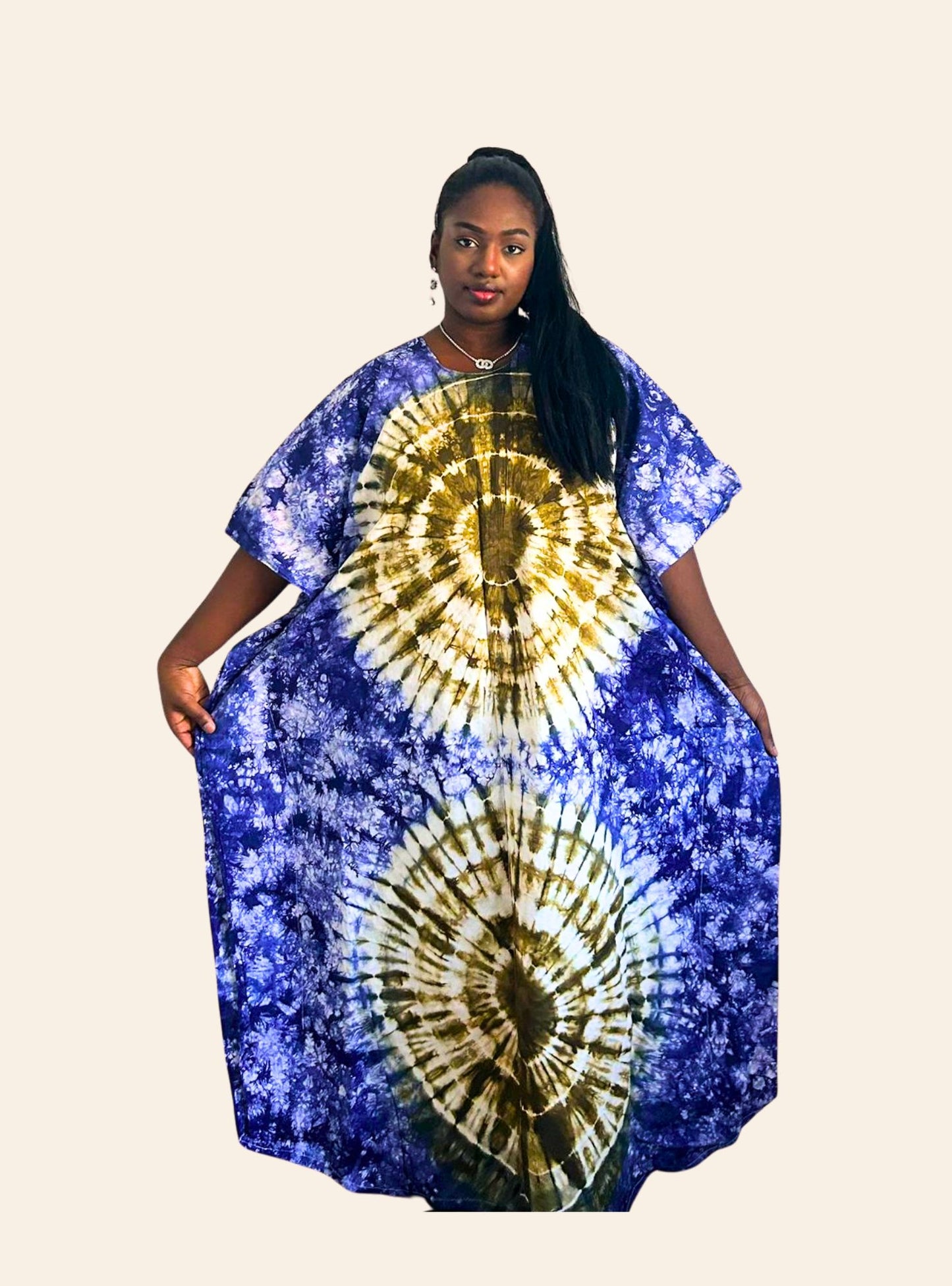 Robe Djeneba Bleu vert kaki
