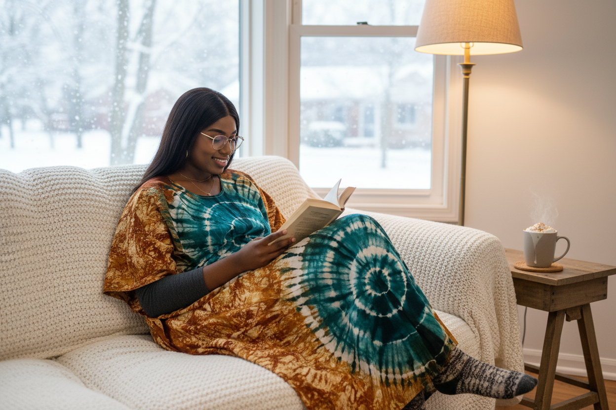 Robe Djeneba marron et vert