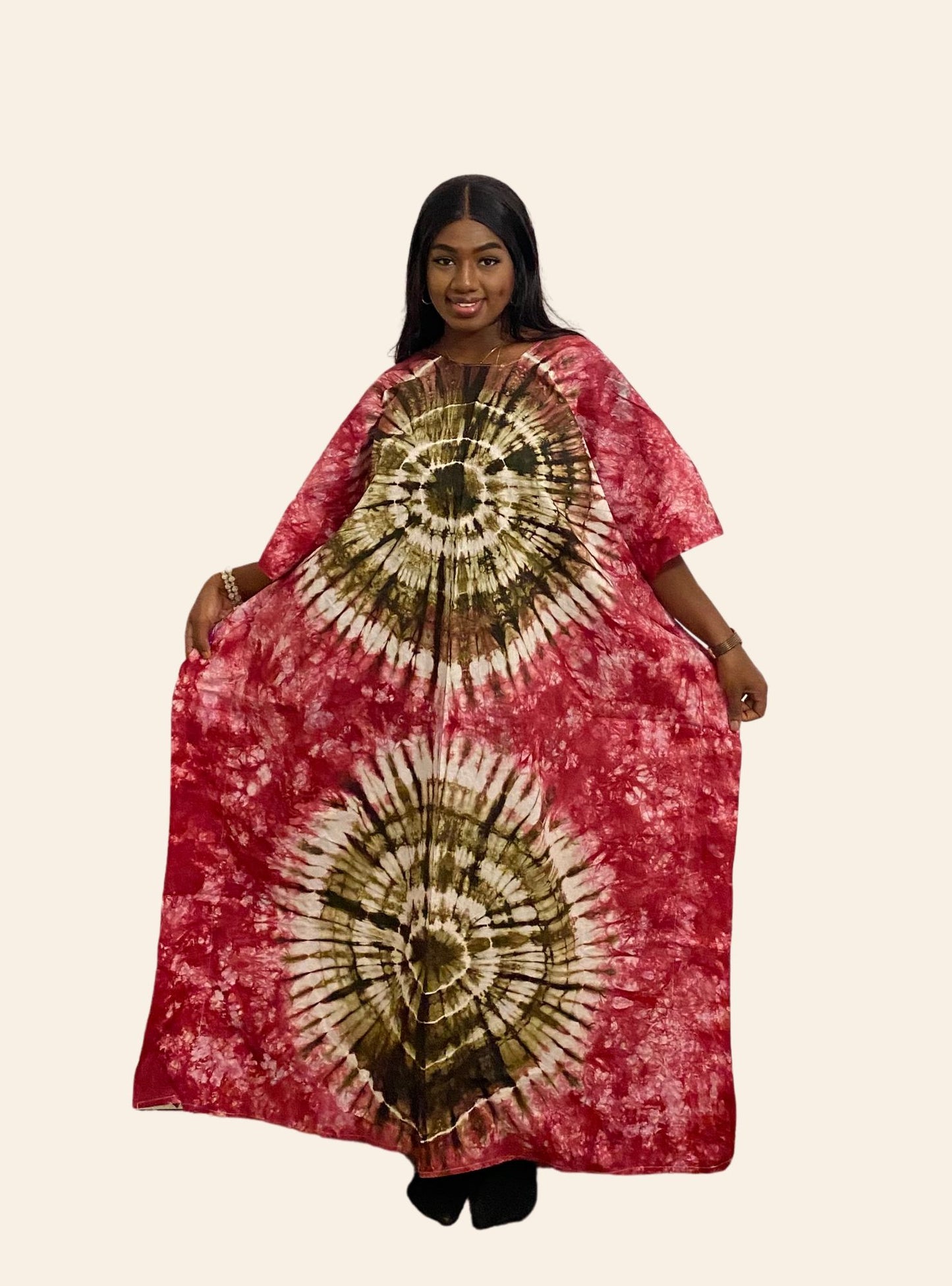 Robe Djeneba Rose et vert kaki