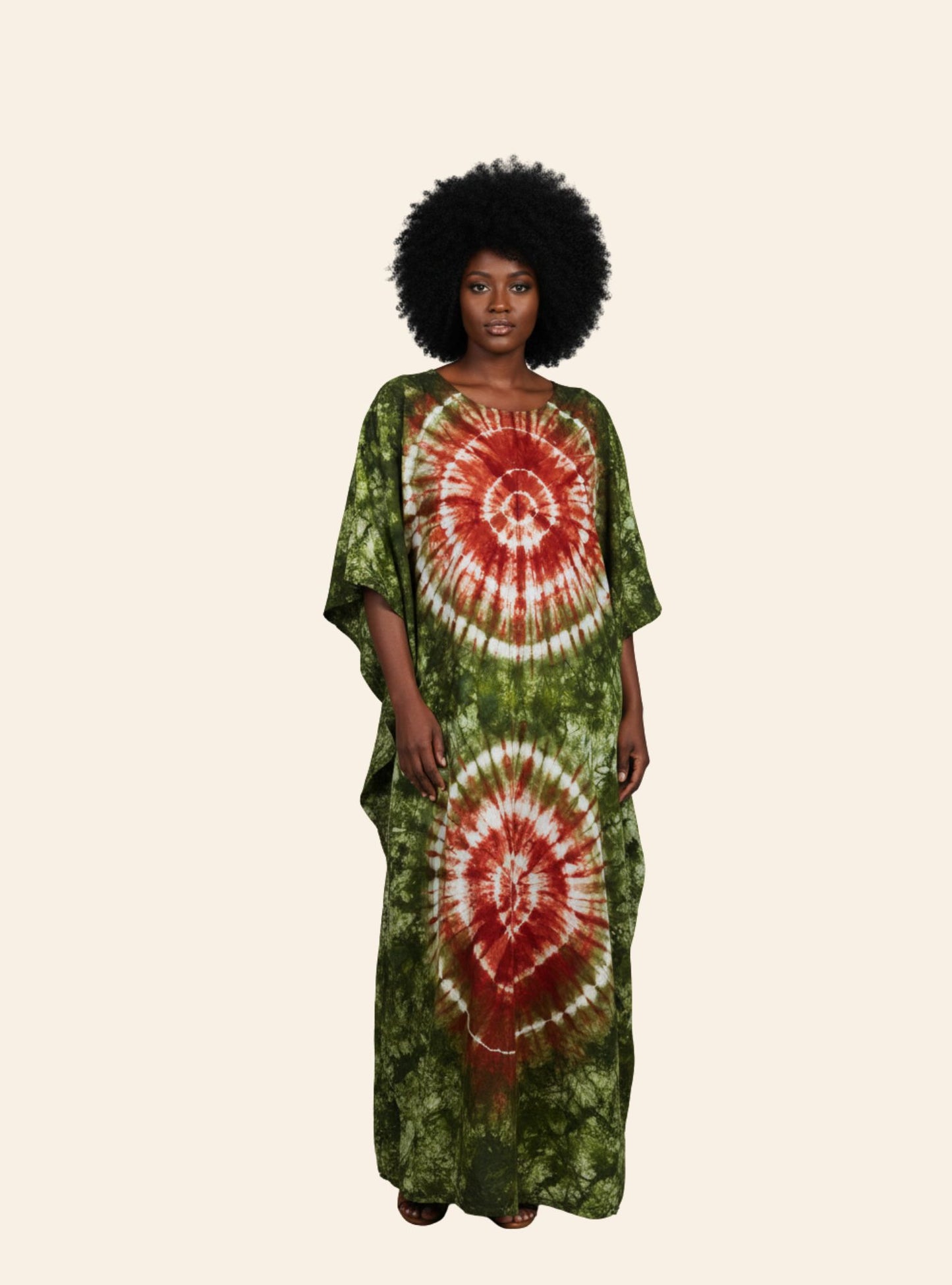 Robe Djeneba vert rouge