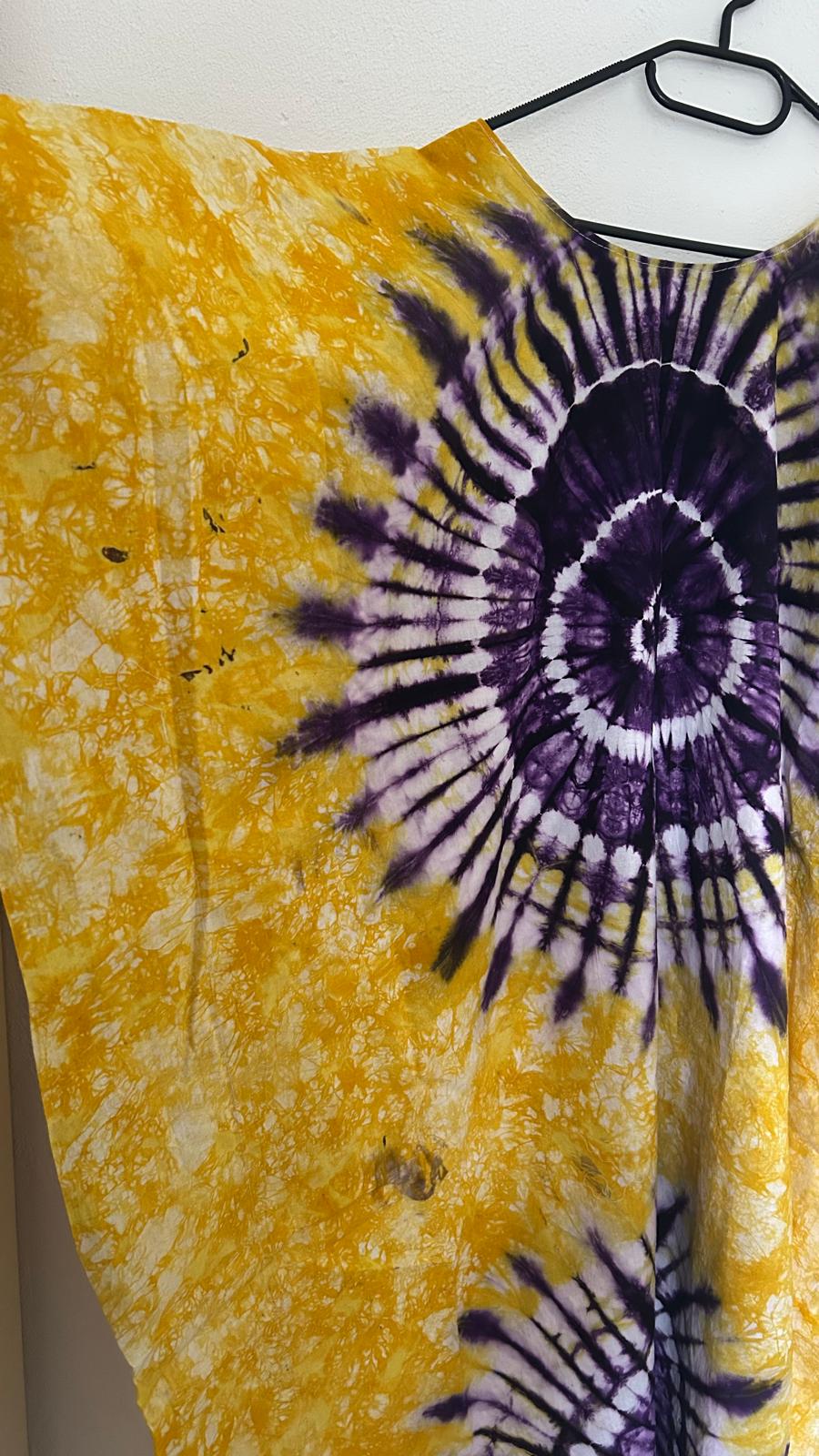Robe Djeneba jaune violet