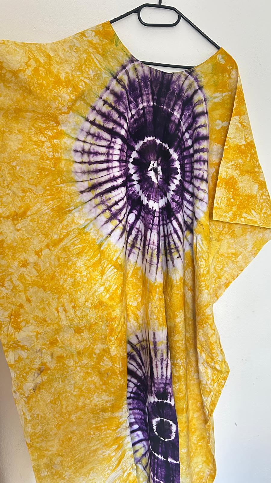 Robe Djeneba jaune violet