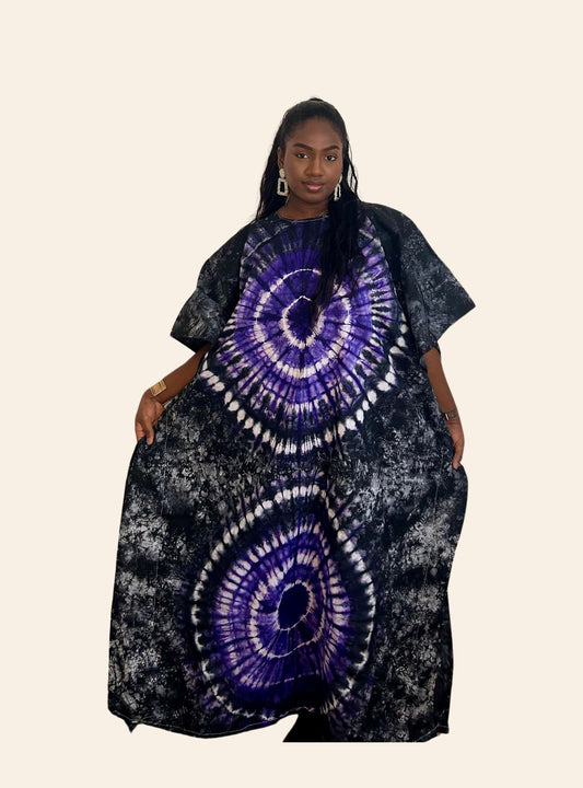 Robe Djeneba noir violet