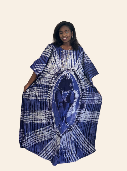 Robe Affoué bleu