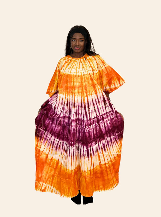 Robe Oumou orange Violet