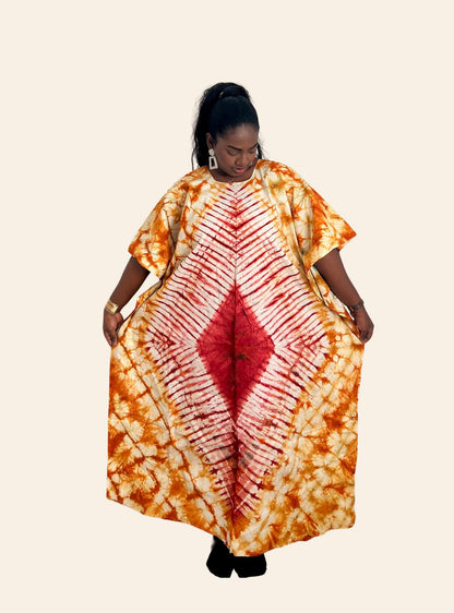 Robe Coumba jaune rouge