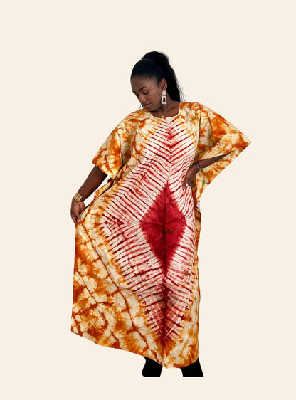 Robe Coumba jaune rouge