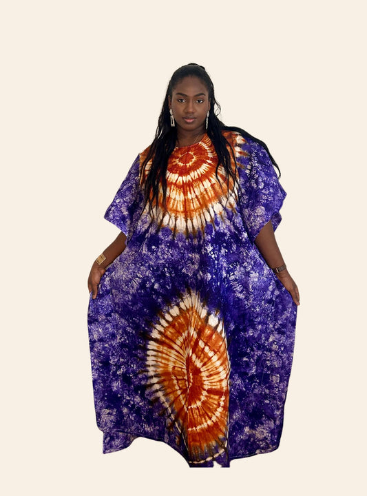 Robe Djeneba Violet orange
