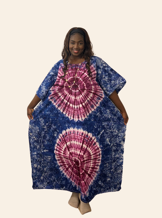 Robe Djeneba bleu rose