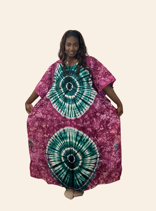 Robe Djeneba rose vert