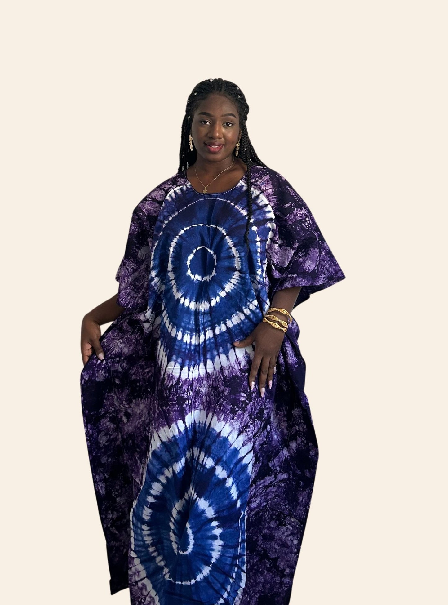 Robe Djeneba violet bleu