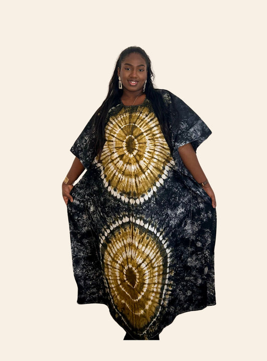Robe Djeneba noir vert