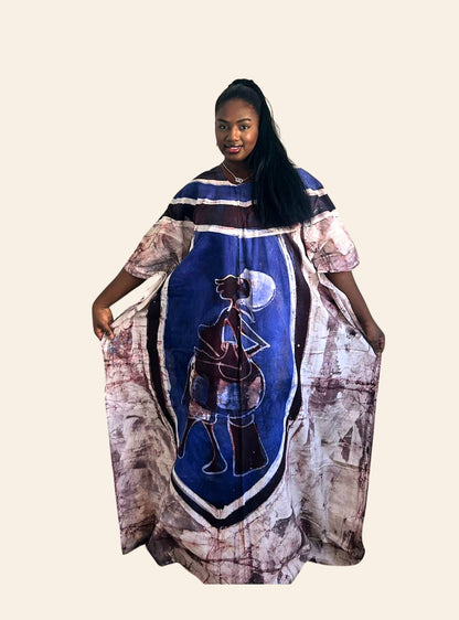 Robe Affoué bleu