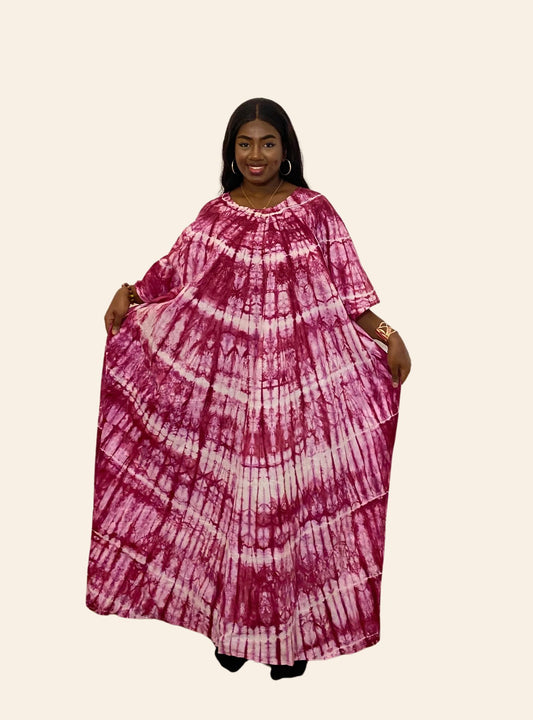 Robe Oumou rose foncé