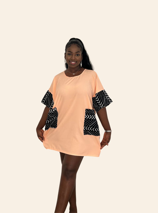 Robe Aïda saumon