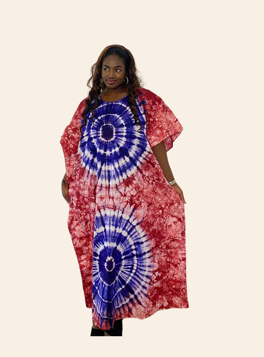 Robe Djeneba rose bleu