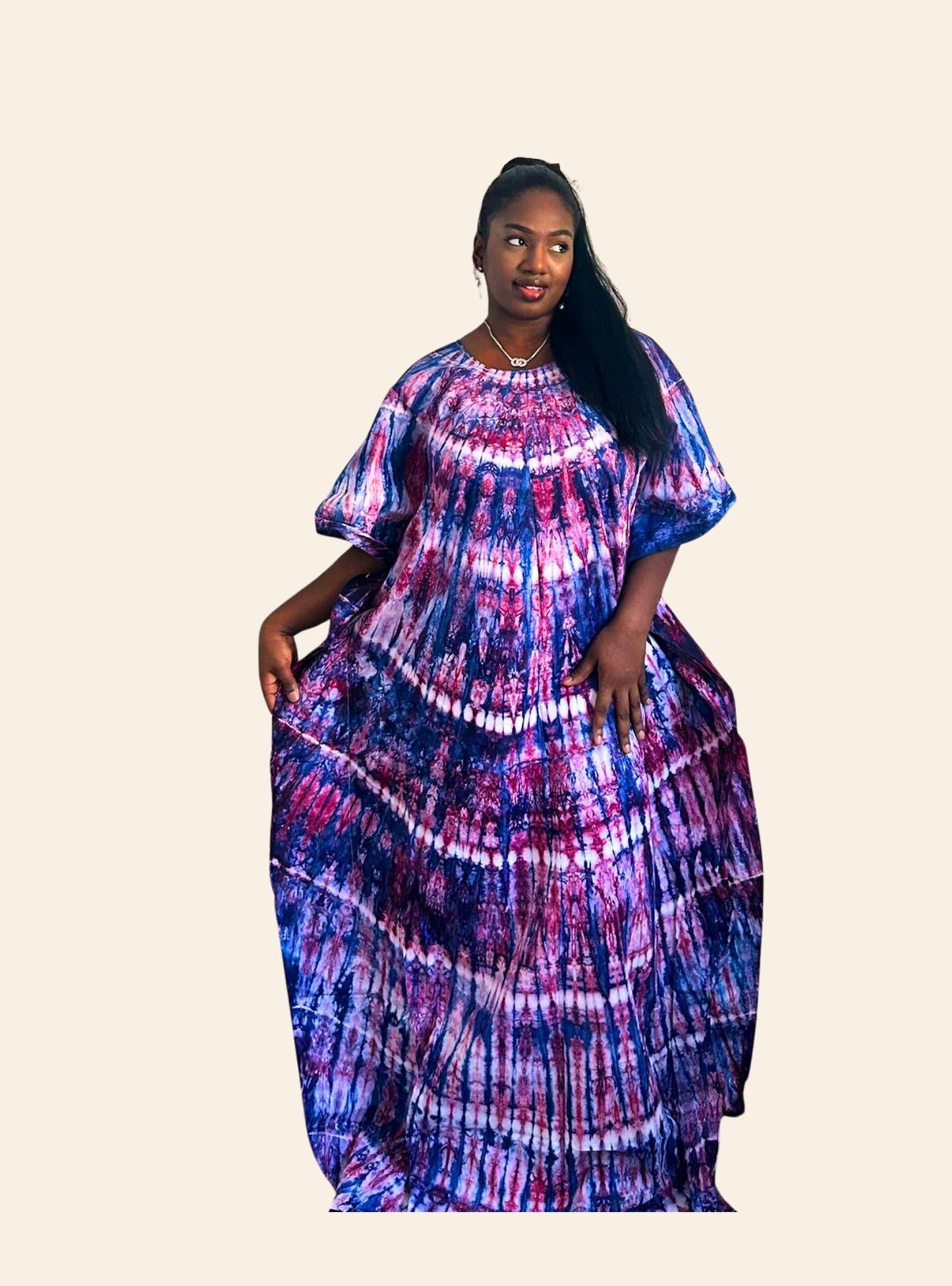 Robe Oumou Bleu rose