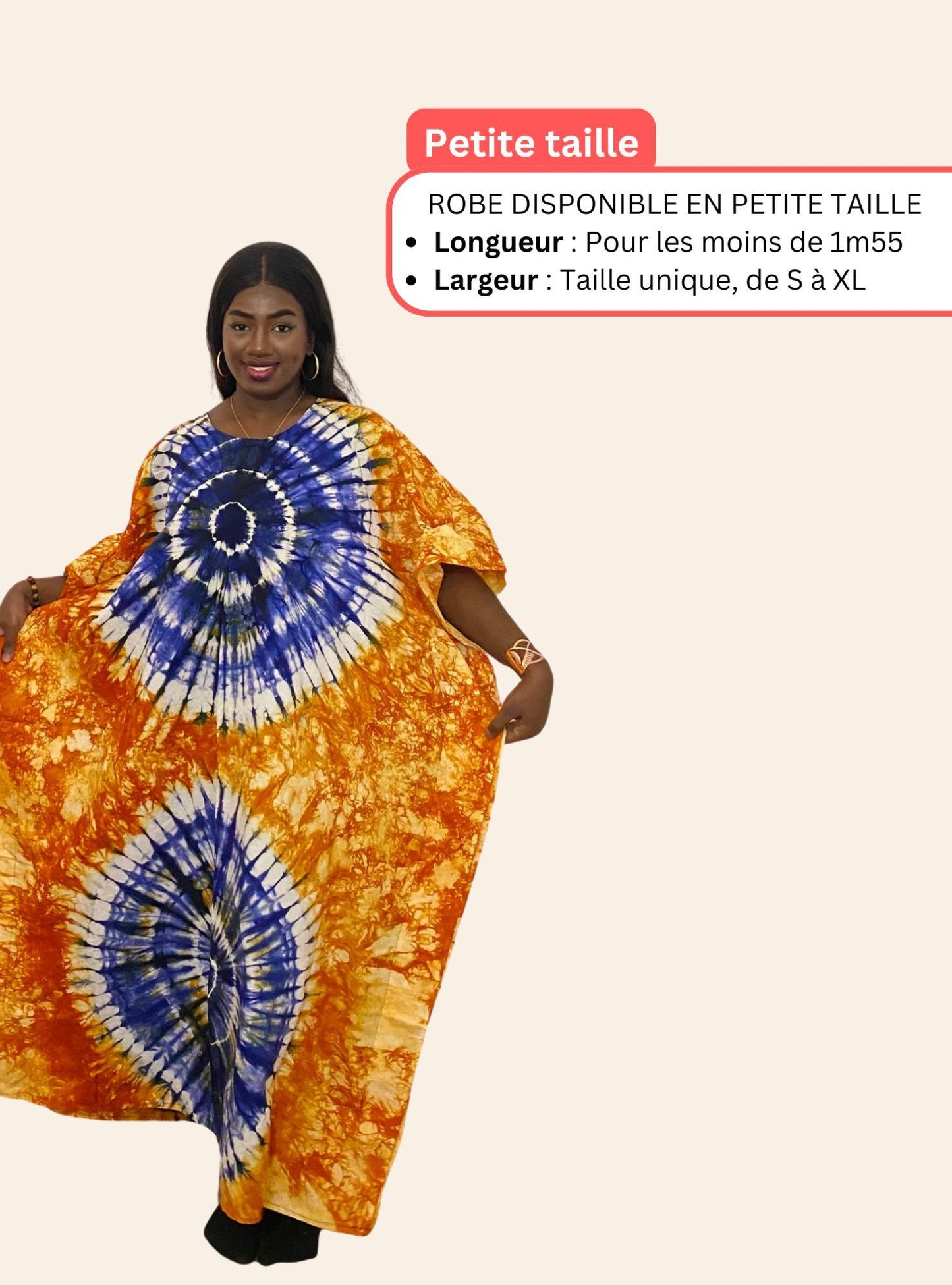 Robe Djeneba orange bleu