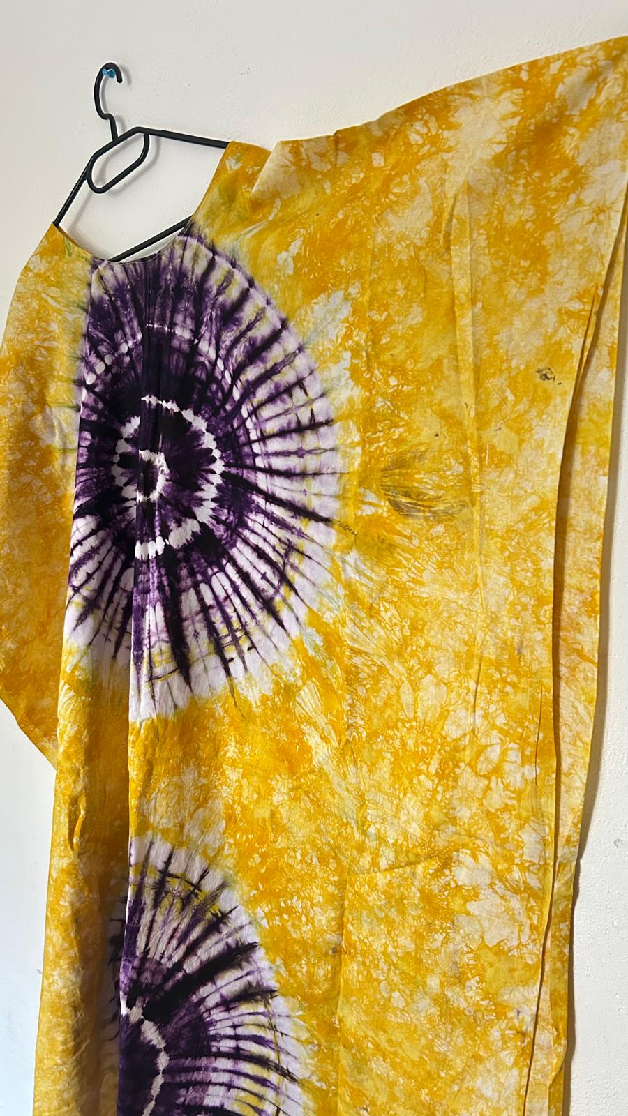 Robe Djeneba jaune violet